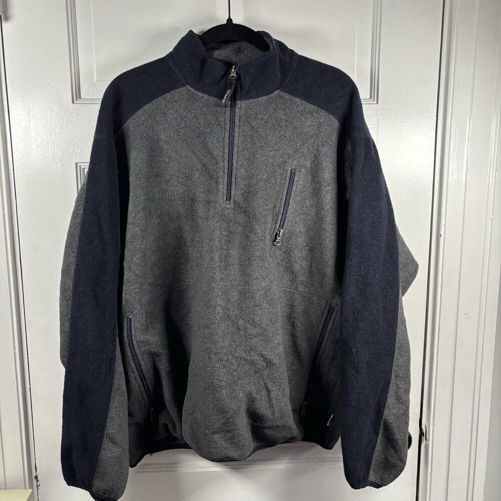 J CREW Full Zip‎ Polartec Fleece Jacket gray men size XL